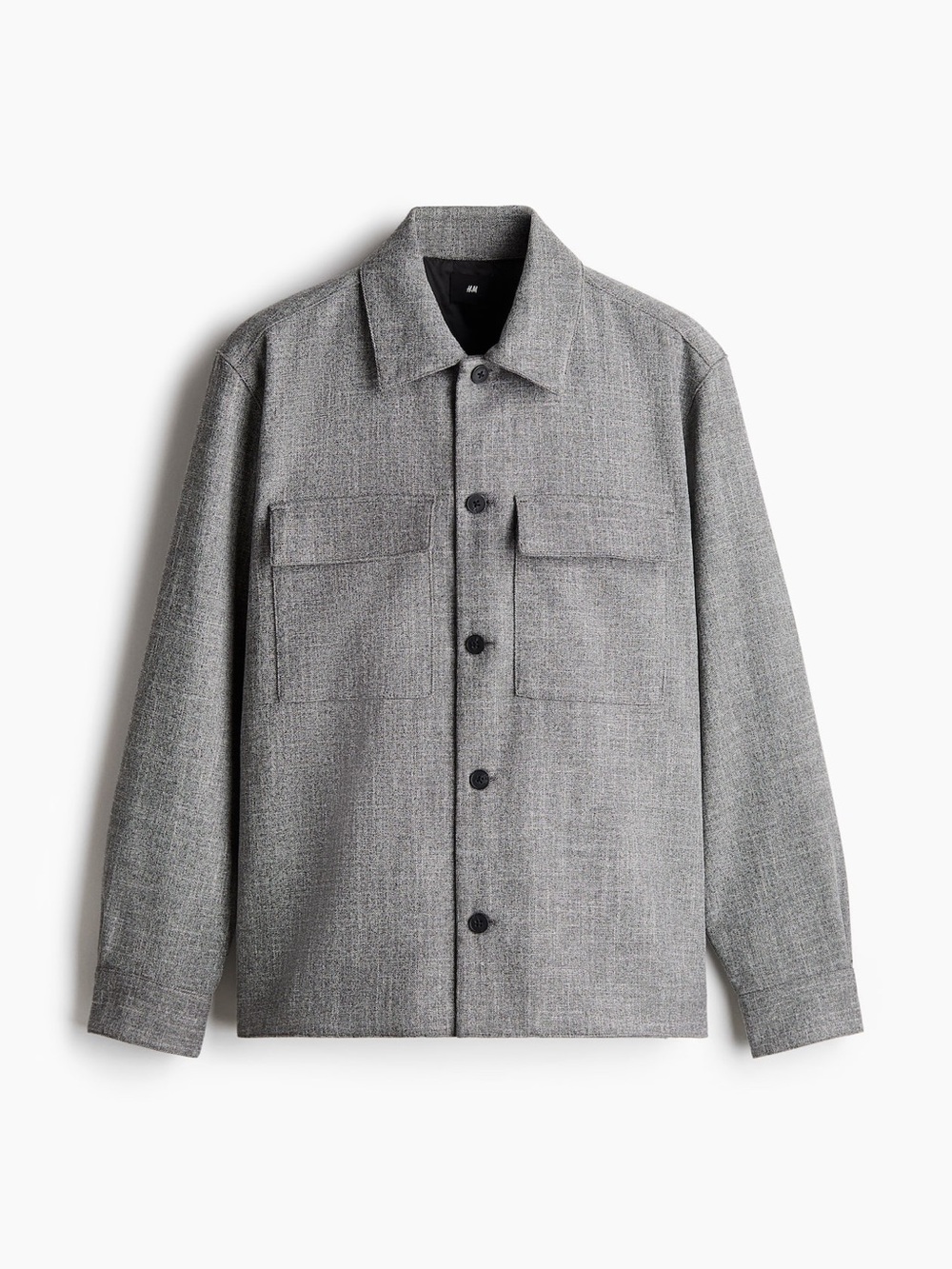 H&M Men's Grey Button-Front Overshirt Jacket and matching pants